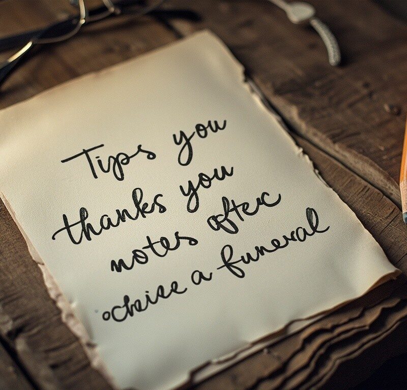 Tips for Writing Thank You Notes After a Funeral