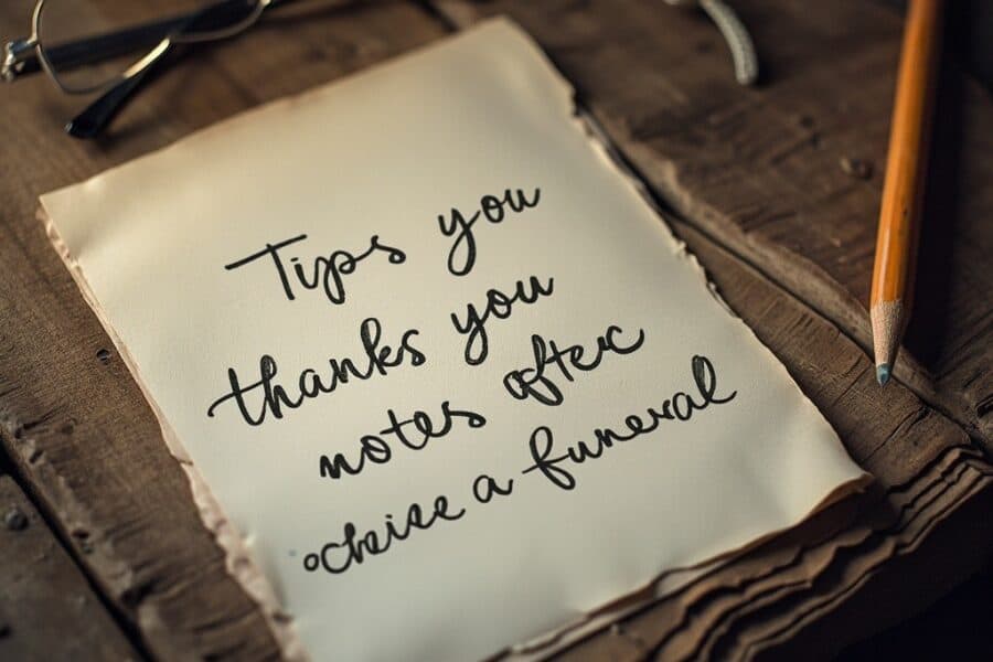 Tips for Writing Thank You Notes After a Funeral